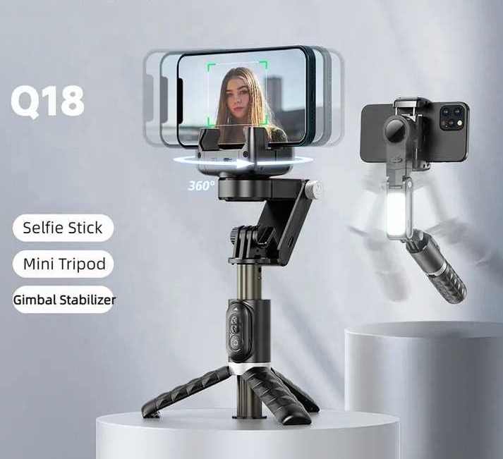 AI自動回転360面追跡ビデオライト自分撮り棒スタビライザージンバル電話用ライブビデオVlogging自分撮り棒 9,459円