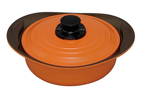 アイリスオーヤマ 両手鍋 無加水鍋 24cm 浅型 IH対応 オレンジ MKS-P24Sオレンジ2)24cm(浅型)
