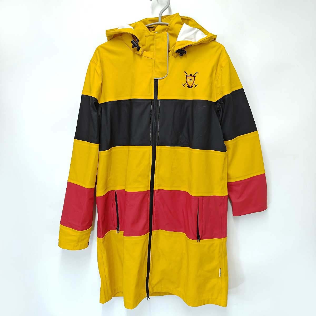 HORSEWARE POLO ナイロン ロング コート レインウェア パーカー S イエロー レディース 乗馬 馬術 中古】HORSEWARE POLO ナイロン ロング コート レインウェア