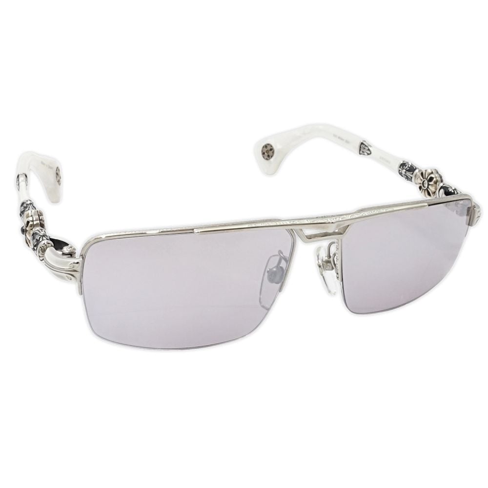 Vol.17 209251613 サングラス オニキス シェル シルバー925xホワイトシェル ホワイト ライトパープルレンズ メンズ/181810【中古】
