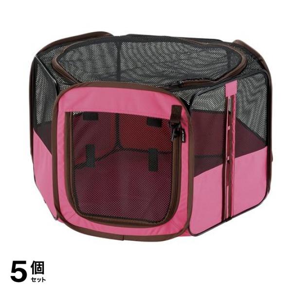 リッチェル たためるペットサークル 75-75 超小型犬・猫用 1組入 (ピンク) 5個セット 47,167円