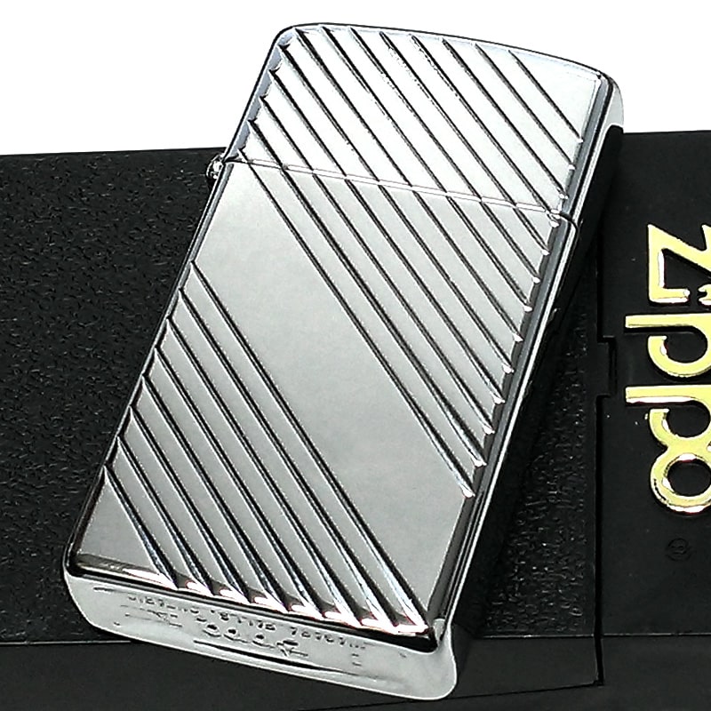 ZIPPO ライター スリム カナダ製 レア ジッポ かっこいい ストライプ 1997年製 オンタリオ製 おしゃれ ビンテージ 彫刻 廃盤 未使用品 絶版 珍しい レディース メンズ ヴィンテージ