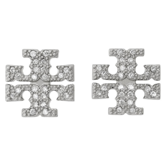 ピアス ダブルT ロゴ 53423 042 キラ パヴェ スタッズ レディース アクセサリー Kira Pave Stud Earring シルバー