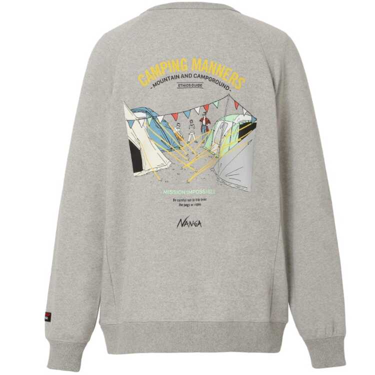 エコハイブリッド キャンピングマナー ペグ＆ロープ スウェットシャツ（メンズ） M ライトグレー #N0000155-L.GRY 9,084円