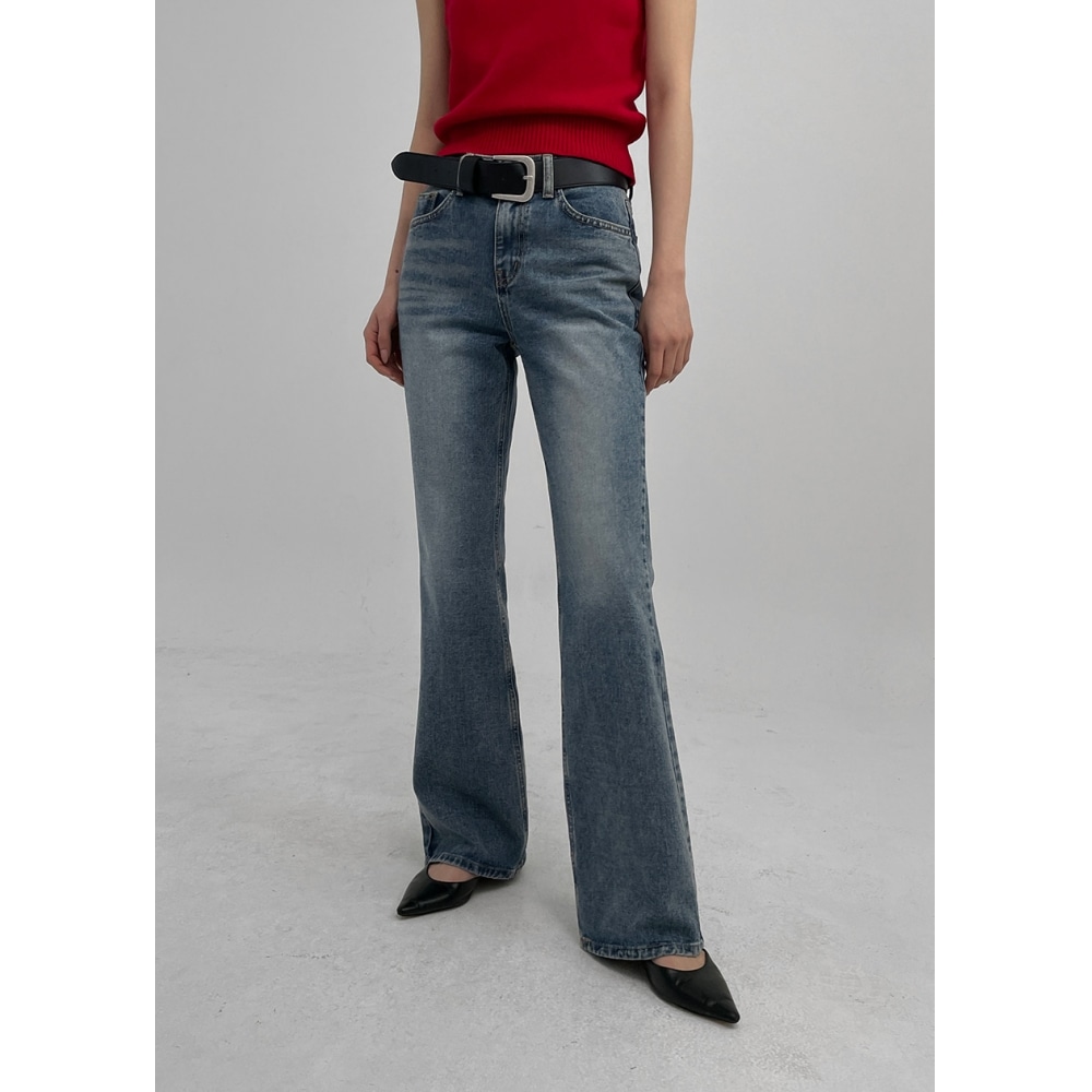 ブラックアップ [メイド] ベラナンスパンブーツカットデニムパンツ