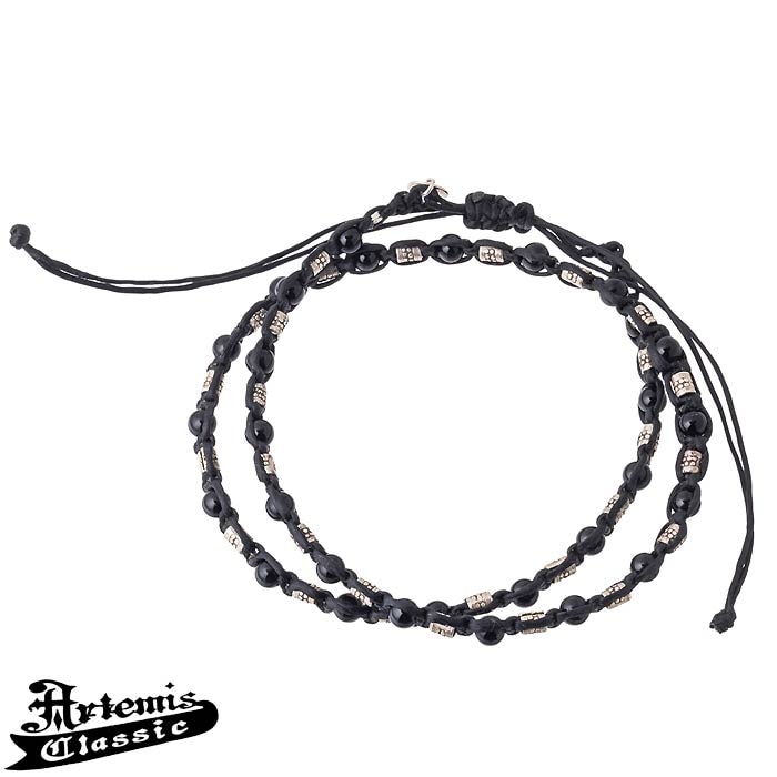 アルテミスクラシック Artemis Classic オニキス ワックスコード ダブル ブレスレット ACB0120