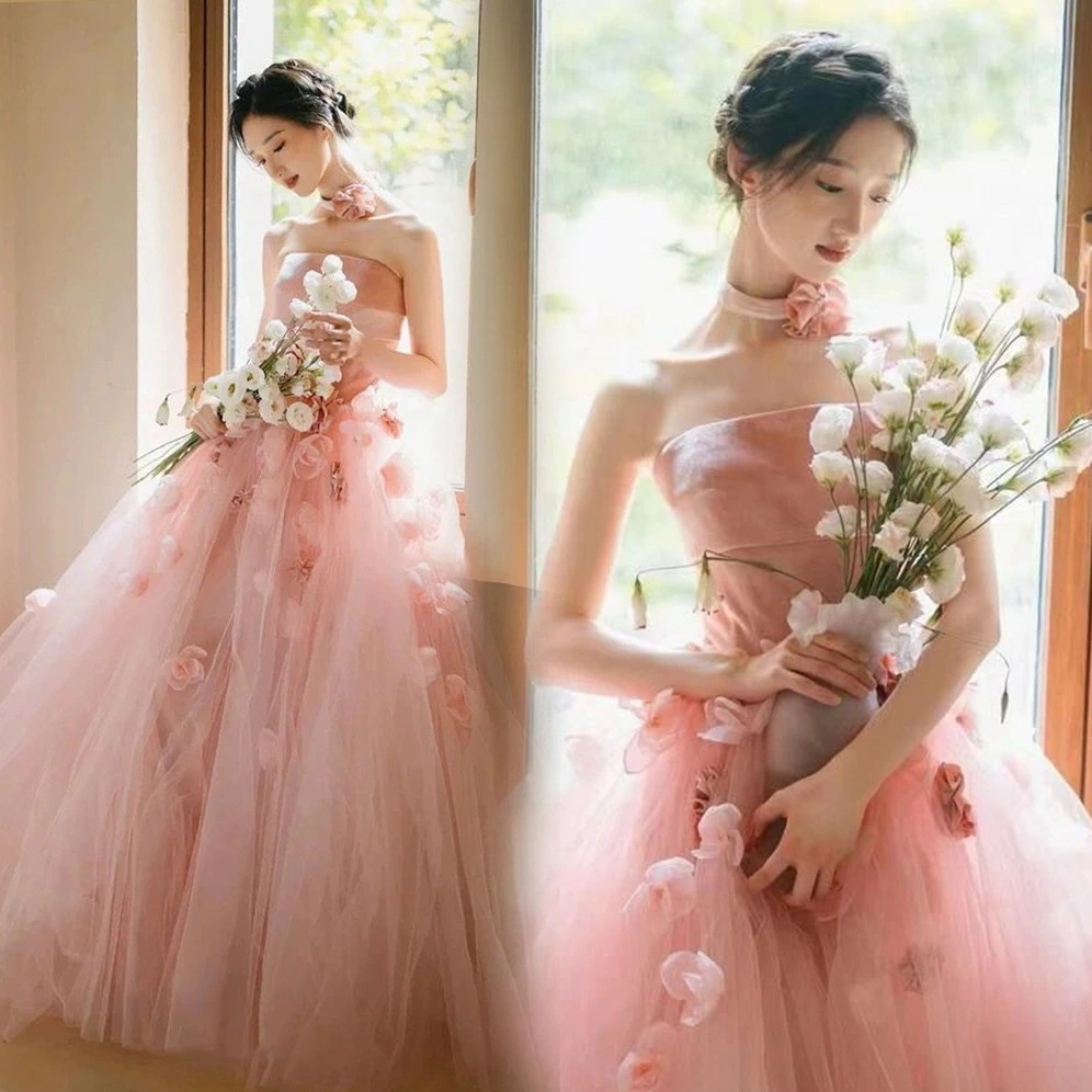 【SNS大人気】XS-2XL レディース　ウェディングドレス　カラードレス 結婚式　花嫁 披露宴　刺繍 二次会 パーティードレス 演奏会 お嫁さん 発表会