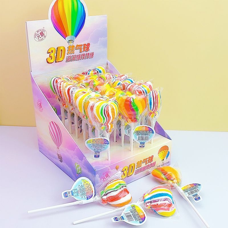 3D熱気球モデリング海藻ロリポップフルーツフレーバー虹キャンディレジャーお菓子子供のおもちゃキャンディ 誕生日プレゼント 子供の日のプレゼント