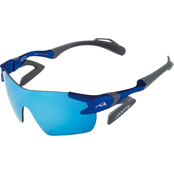 AirFly エアフライ AF-901 C-3K 鼻パッドのないスポーツサングラス AF-901 C-3K BLUE フレーム/ブルーレンズ/ ブルーミラー ジュニア