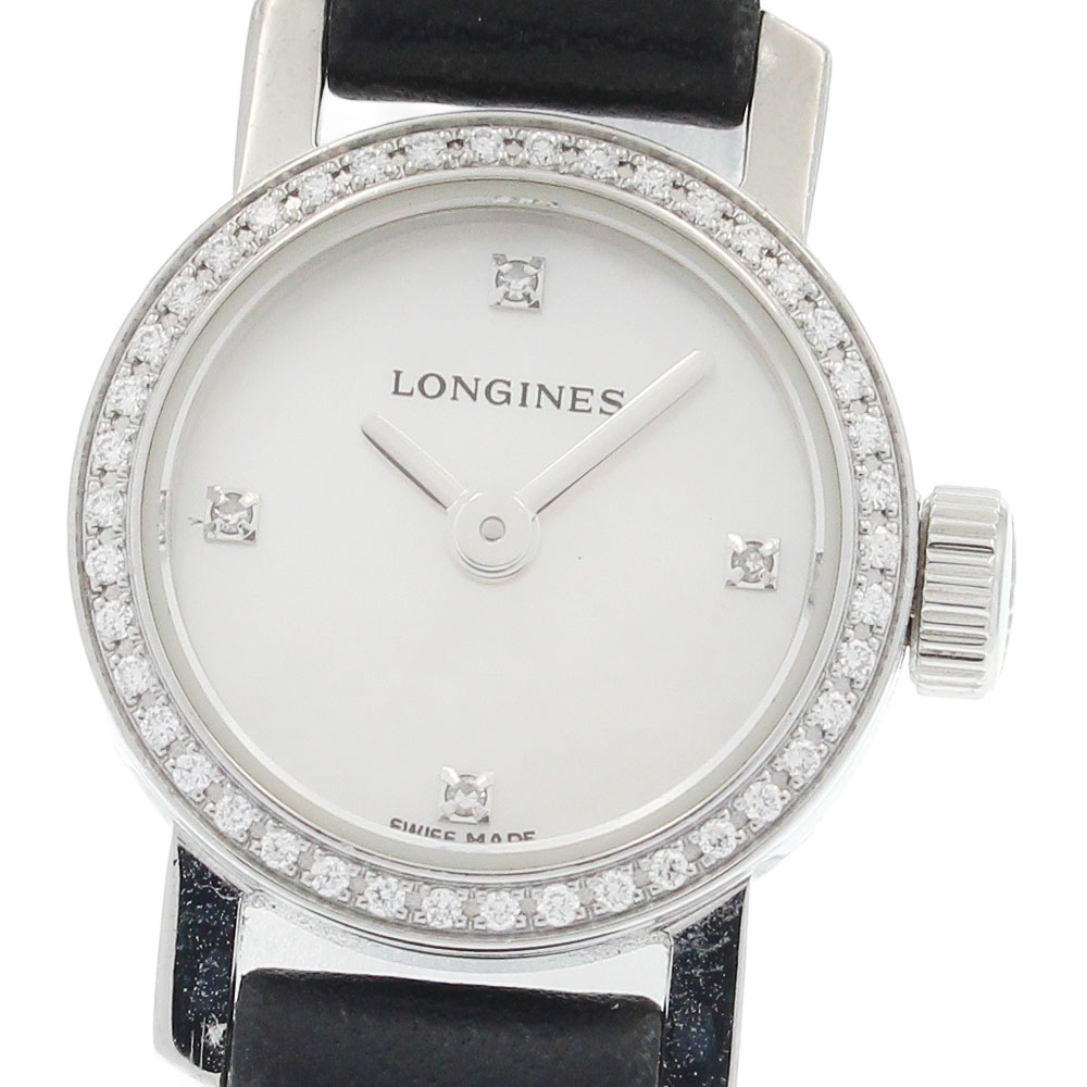 ロンジン LONGINES L2.303.0 ミニ 4P ダイヤベゼル クォーツ レディース _948717【中古】