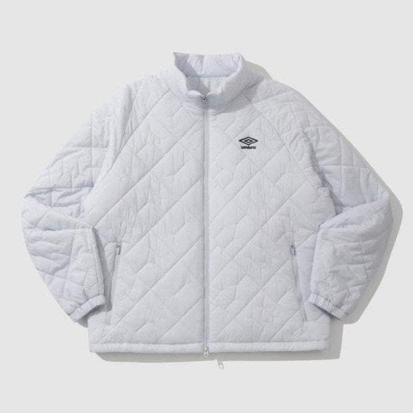 パディング JQS UP421SPJO1-IGY アクティブ レタリング キルティング パディング ジャケット Arctic Ice GRAY