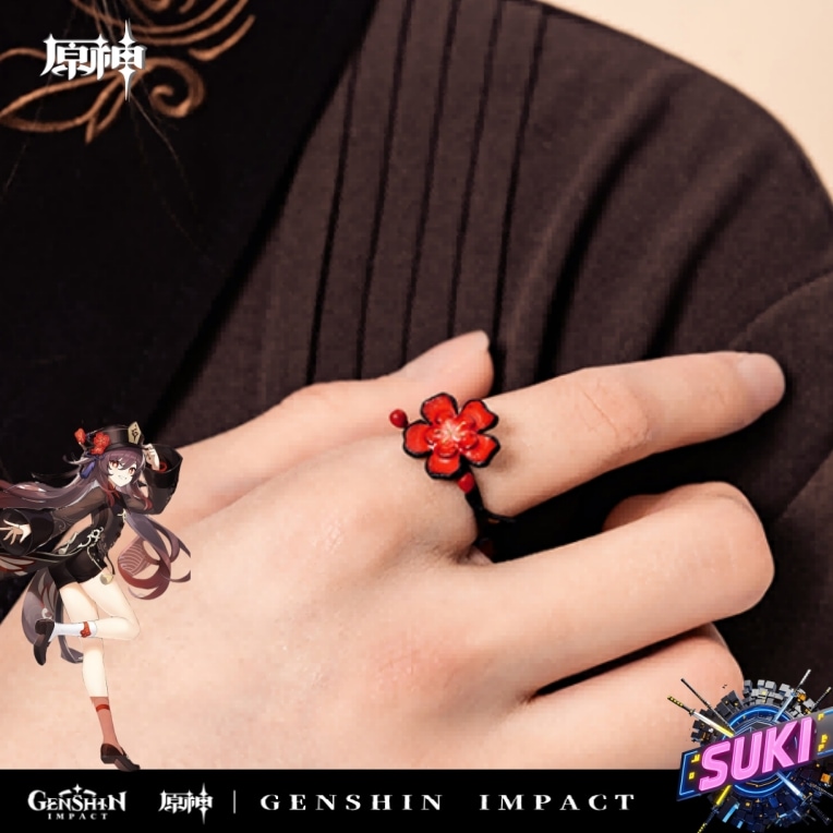 【プロ品質を極める!】原神 グッズ / 胡桃 インプレッションシリーズ / ブローチ / リング / Genshin Impact Hu Tao げんしん コスプレ 2