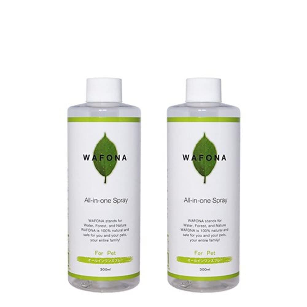 WAFONA オールインワンスプレー 付替ボトル 300ml 2本セット 全身ケア 除菌 消臭（犬用品）