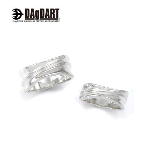 ダグダート DAgDART 刻印OK！ ウェーブデザイン 指輪 ペアリング シルバー DR-195