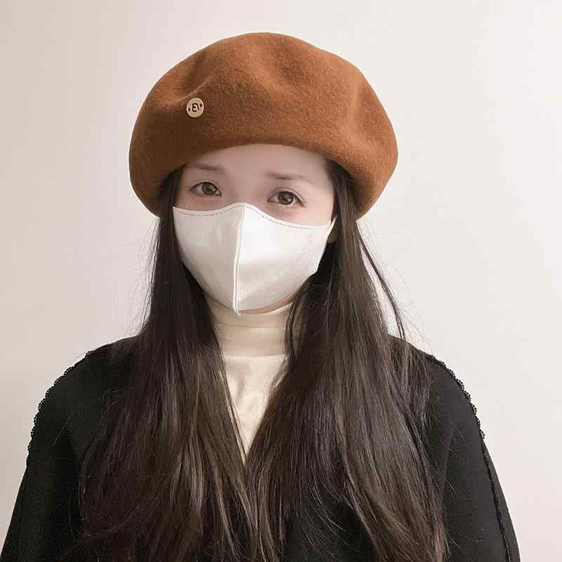 秋冬 コーデ レディース ファッション オシャレ 服 カワイイ シンプル 大人カワイイ 大きいサイズ ウール ベレー帽 絵師 帽子