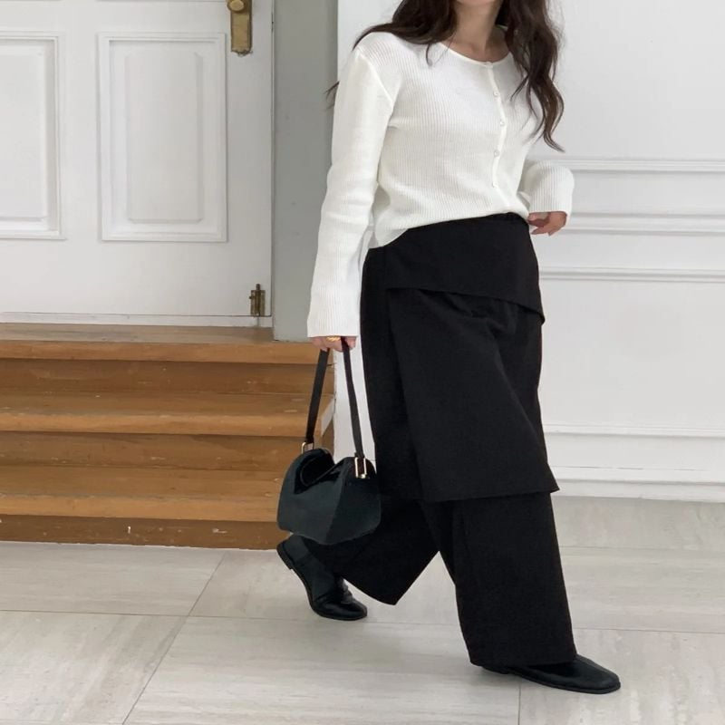 リブニット ベーシックカーディガン(韓国セレクトショップ)