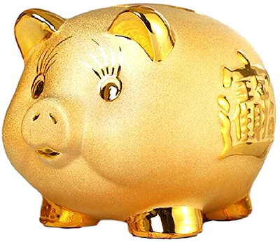 ブタ 貯金箱 金色 インテリア 金運 アップ ラッキー ...のサムネイル