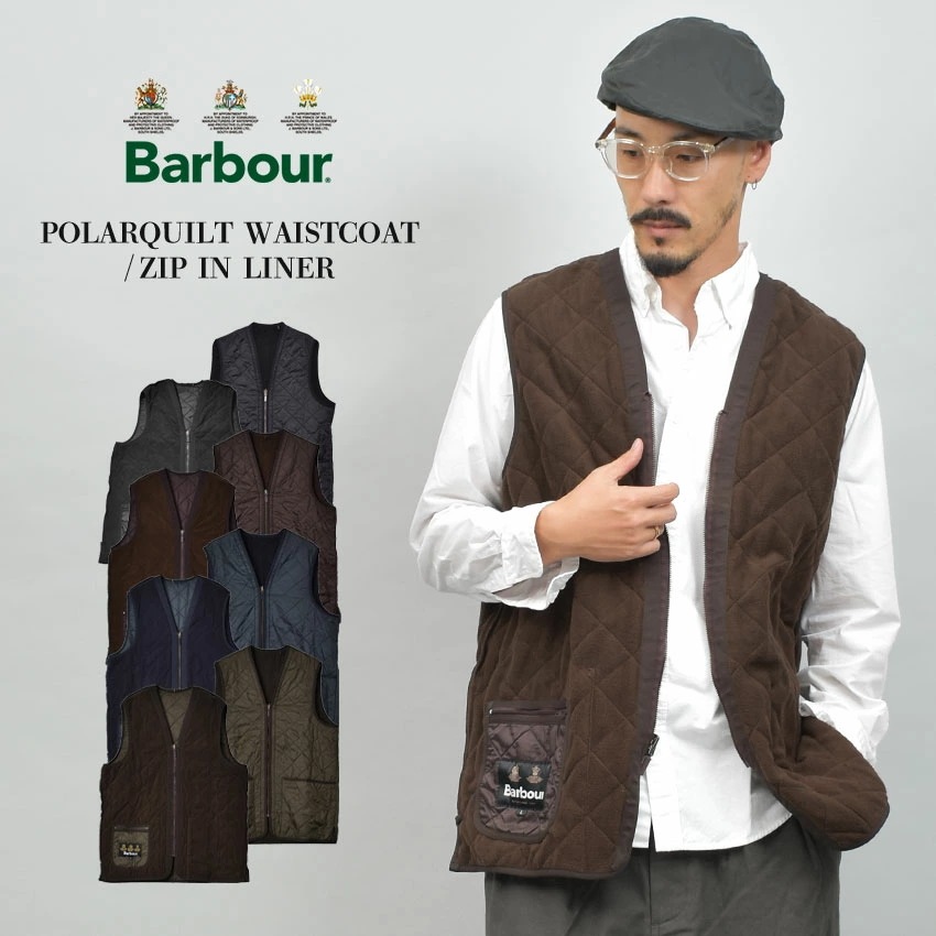 POLARQUILT WAISTCOAT／ZIP IN LINER MLI0002 メンズ ウエア アウター ライニング キルティング バーブァー ブランド カジュアル アウトドア レジャー 16,155円