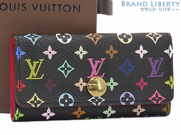 未使用ルイヴィトンモノグラムマルチカラーミュルティクレ44連キーケースキーリングブラックグルナードピンクM93732