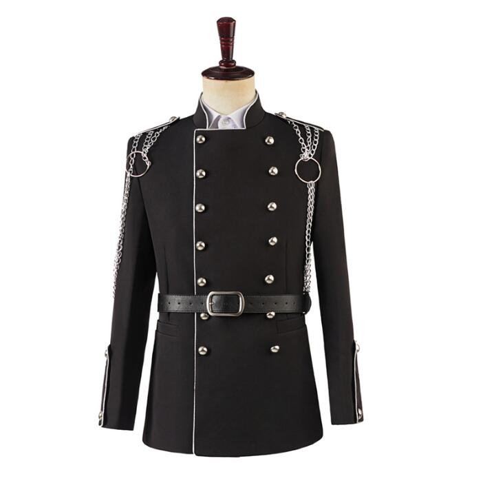 メンズ演出服 欧米儀仗将軍様コスプレ衣装 軍隊コスプレ貴族風服　宮廷　タキシードジャケット　ベルト パーティー　舞台ステージ衣装 演劇オペラ声楽 クリスマス仮装 ハロウィン衣装 カラオケ 学園祭 司会