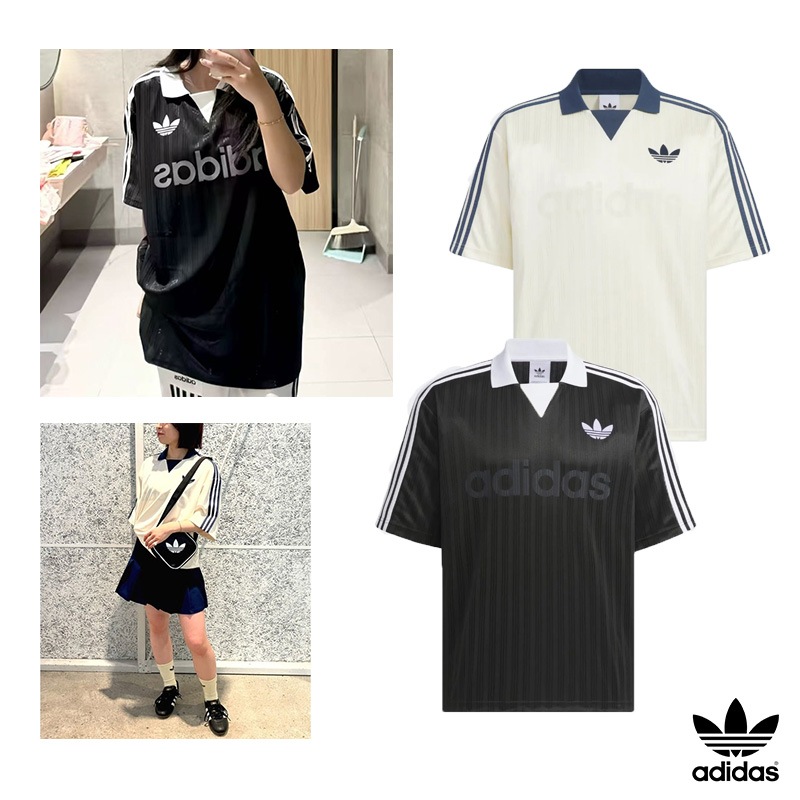 COLLARED GOALIE TOP JX8980 KB5435 半袖 Tシャツ ゴーリートップ サッカー ユニフォーム メンズ レディース 襟 黒 白 化繊 無地 韓国 スポーツ ジャージ 人気 8,133円