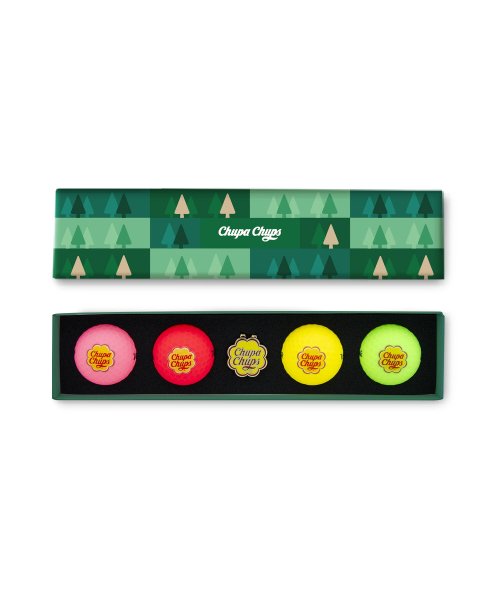 チュッパチャップス4球 ボールマーカー セット ウィンター グリーン ツリー