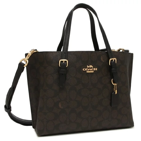 トートバッグ モリートートバッグ25 シグネチャーキャンバス ブラック レディース CV965 IMXAQ MOLLY TOTE BAG 25 SIGNATURE CANVAS IMXAQ