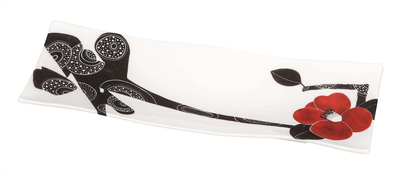 九谷焼いわたや 11号盛皿赤い花 K9-375