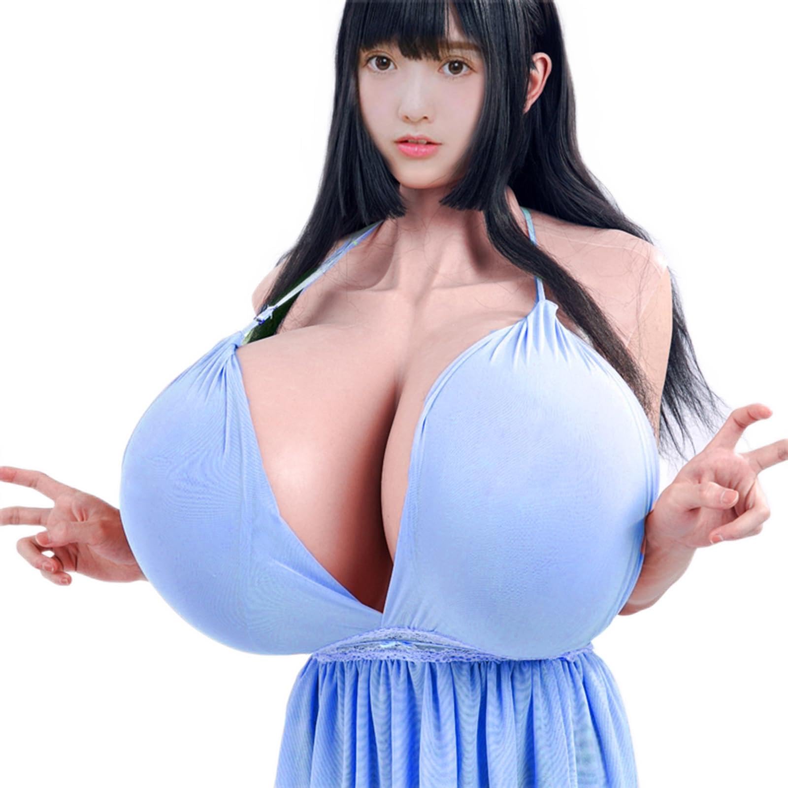 シリコンバスト S Zカップ 人工シリコーン胸 トランスジェンダー 男の娘 仮装 女装 コスプレ マスカレード (Z カップ, アイボリー ホワイト) 34164