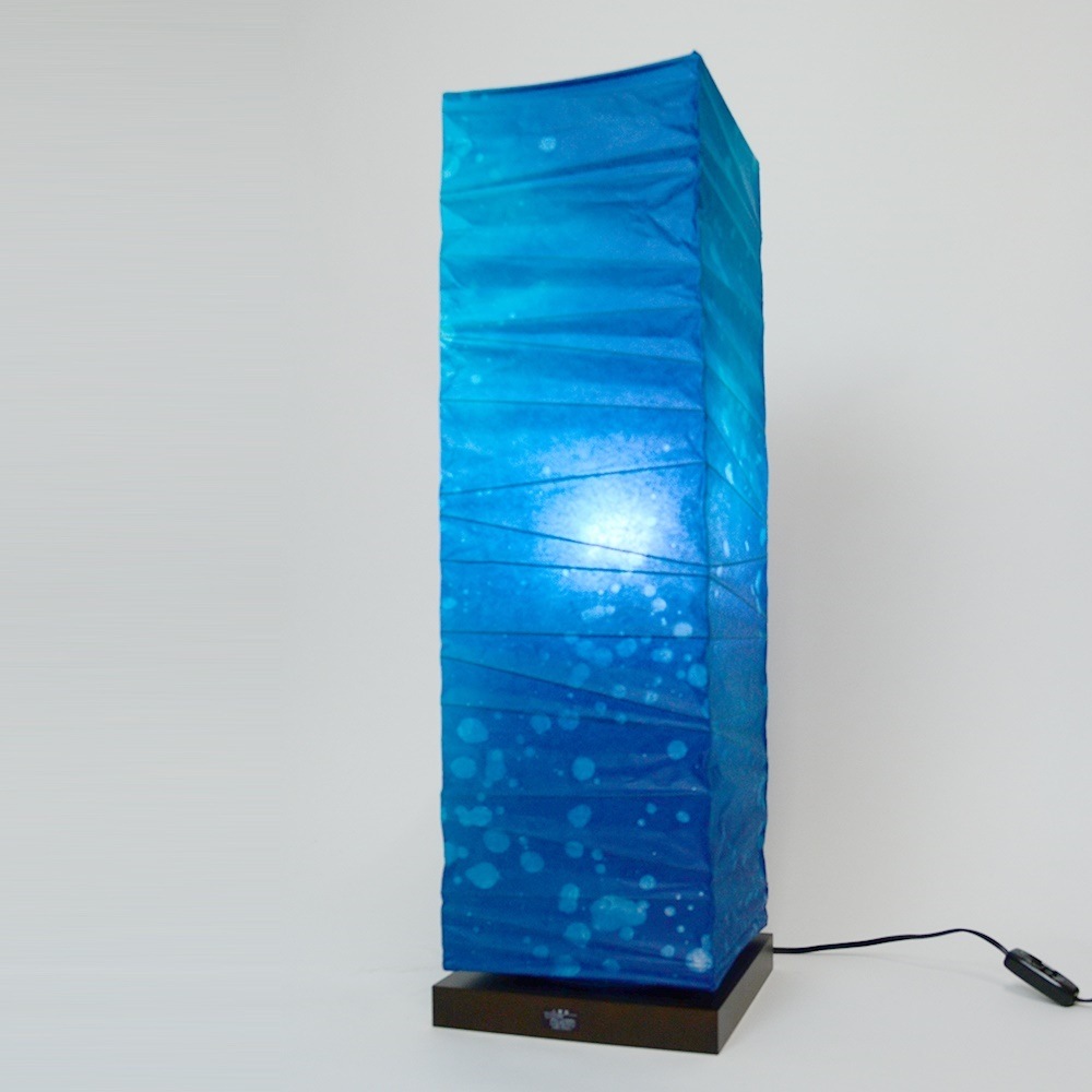 彩光デザイン 和照明 手染め和紙 フロアスタンドライト LED電球付き B-522-LD 深海 日本製 和風照明 和紙照明 【送料無料】【