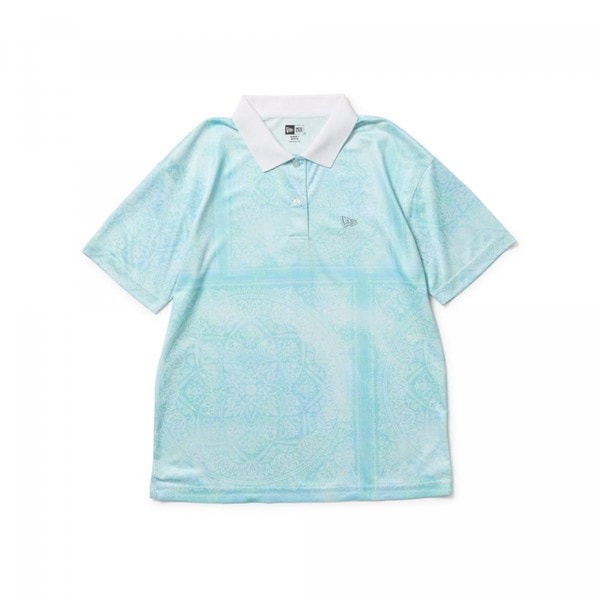 ニューエラ NEW ERA Womens 半袖 鹿の子 テック ポロシャツ Bandana ビーチキスブルー ゴルフ 14391427