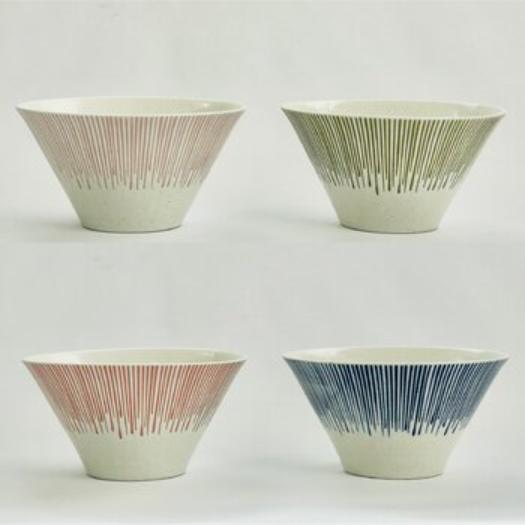 【倉庫直送】美濃焼 富士山 丼 4個セット