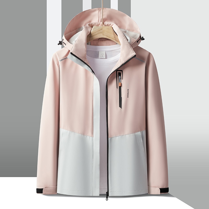 カップル突撃服女性アウトドアスポーツカジュアル登山服カジュアル薄フードコート男性潮防風防水通気