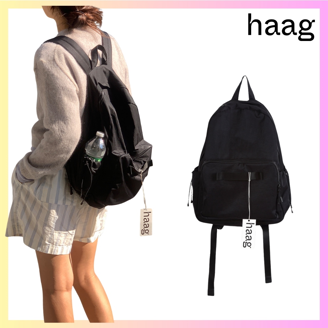 [haag] a classic backpack + FREE OMAKE レディース リュック 女性用 リュックおすすめデイリーブランドナイロン軽量学生