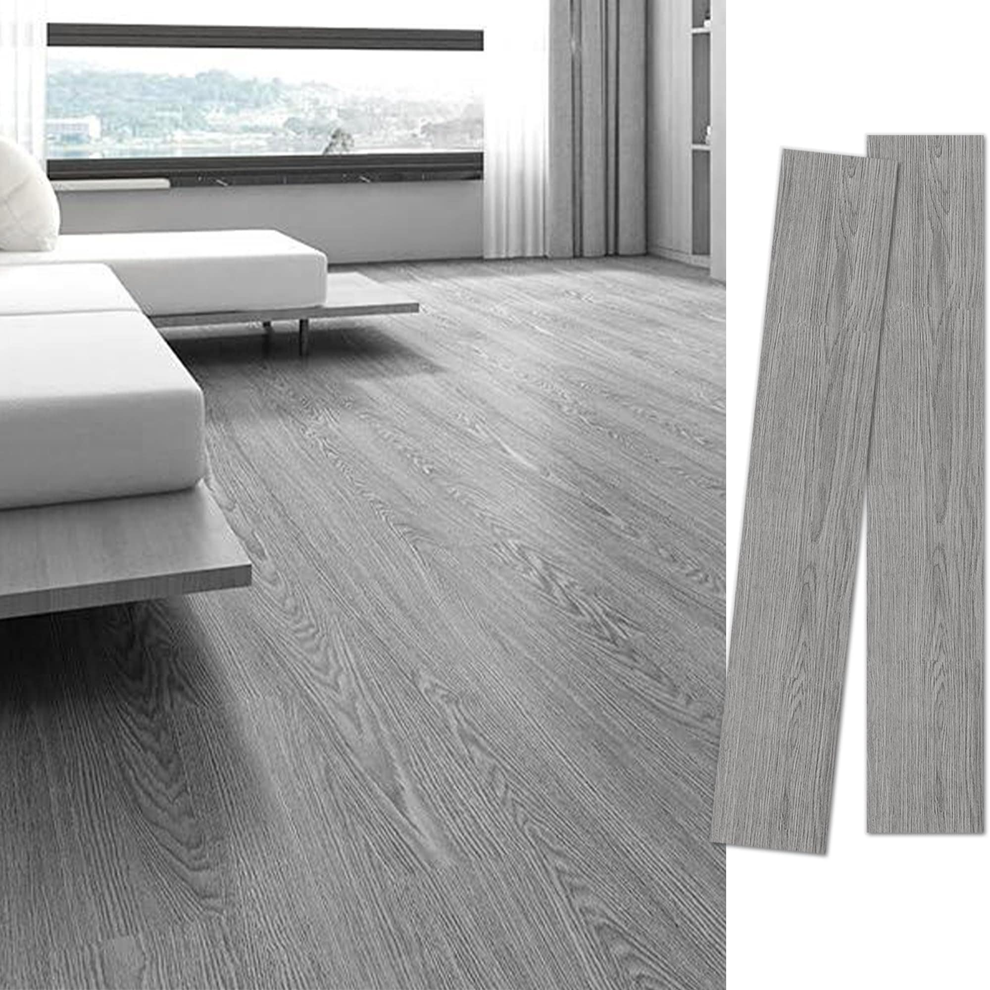 フロアタイル 約6畳/68枚入り 置くだけ 木目 接着剤不要 フローリングタイル 貼るだけ シール ウッド タイル 粘着シート 初心者OK 賃貸ok 防水 リノベーション DIY フローリングマット