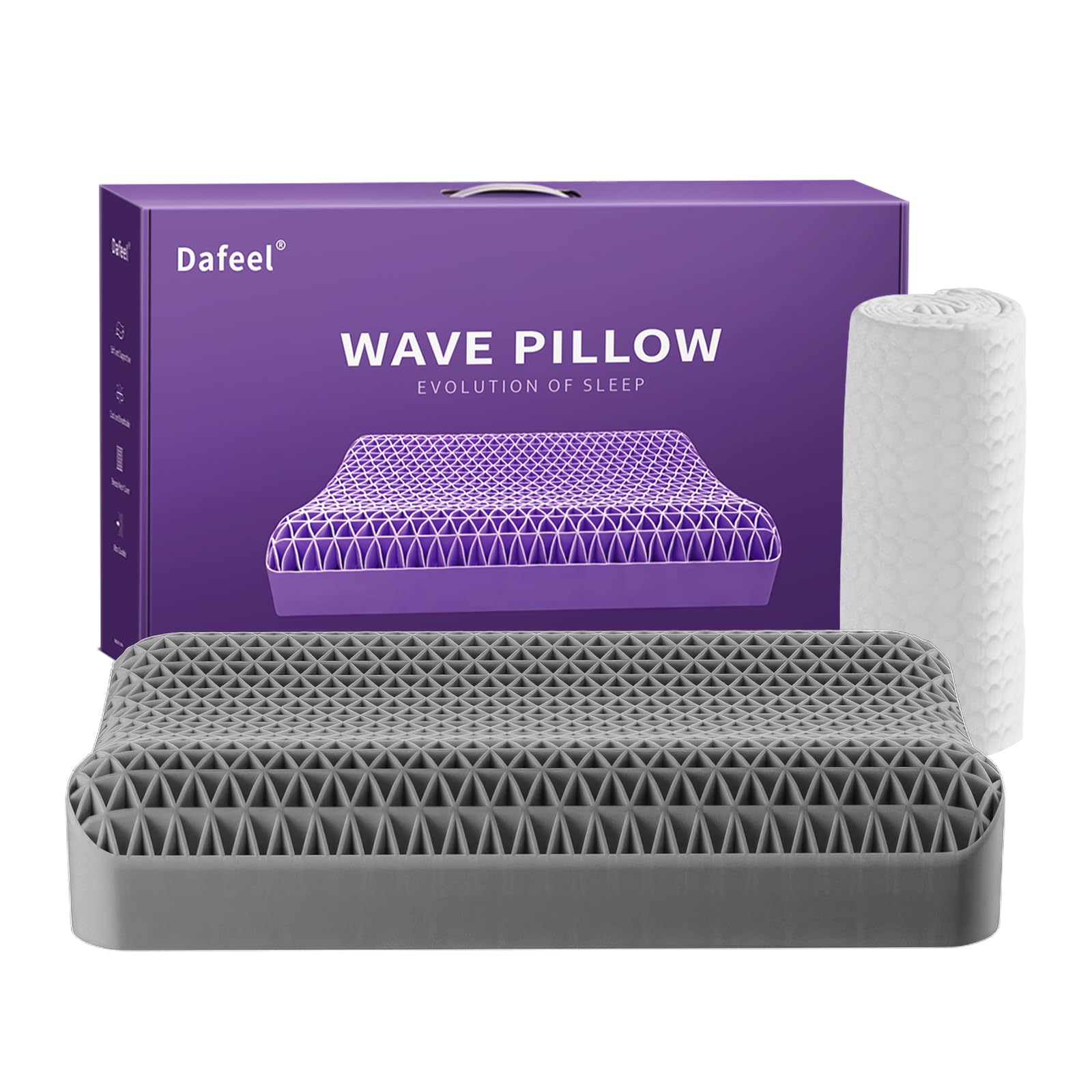 Dafeel 枕 まくら 首が痛くならない 無重力ジェルピロー 低め 高さ調節可能 低反発 ジェル枕 ゲル枕 安眠枕 高反発 横向き対応 TPE素材 丸洗い可能 蒸れない ハニカム構造 耐圧分散 人間