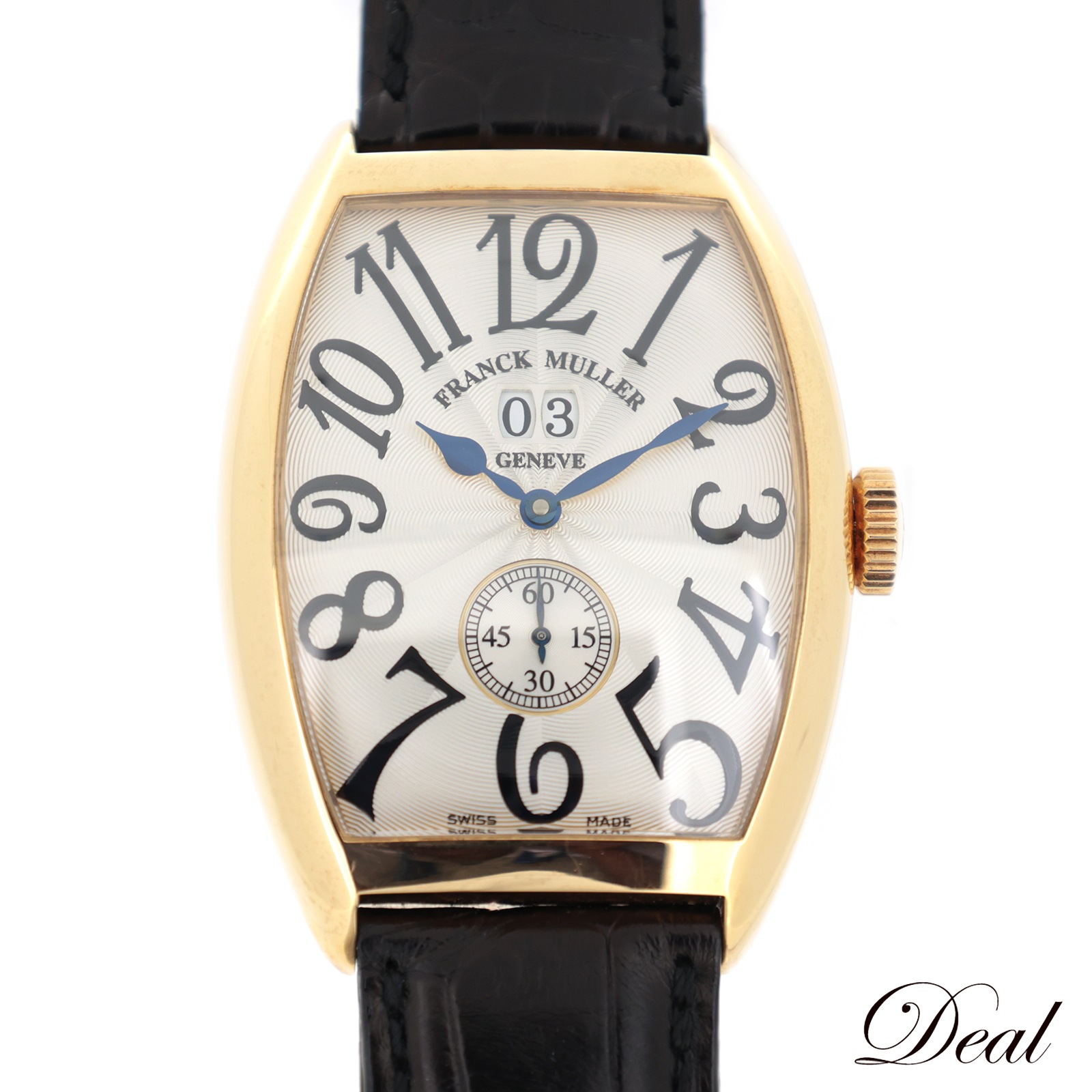 K18PG フランクミュラー トノーカーベックス グランギシェ 6850S6GG メンズ 腕時計