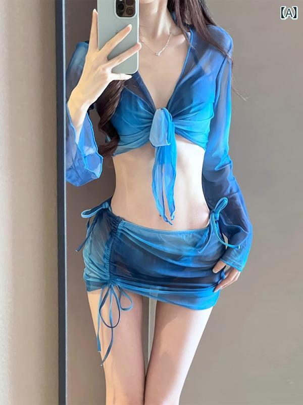 ビキニ 水着 レディース ビーチ リゾート おしゃれ 魅惑的 アメリカ お姫様 カバーアップ 日焼け防止 4ピース 女性 セパレート セット 7,039円