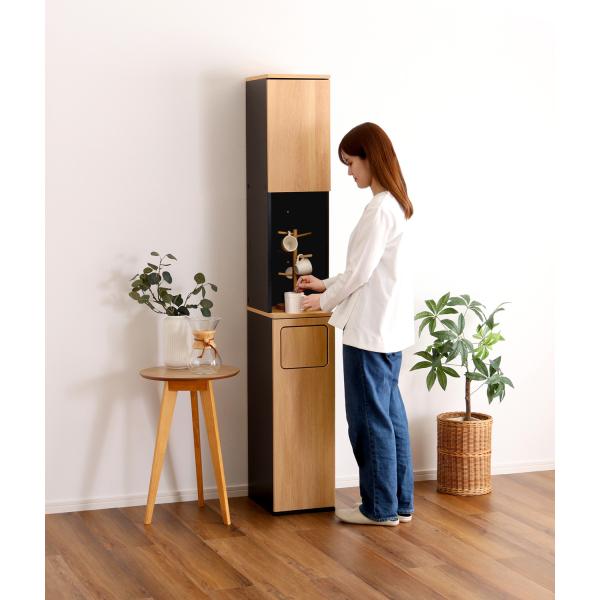 ラック 食器棚 レンジ台 キッチン収納 おしゃれ すき間 隙間 北欧モダン カップボード ごみ箱 棚 ゴミ箱 スリム