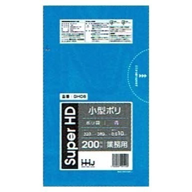 ポリ袋　7L　HDPE　0.01×320×380mm　青　200枚×30冊（6000枚）　GH06【取り寄せ商品・即納不可・代引き不可・返品不可】