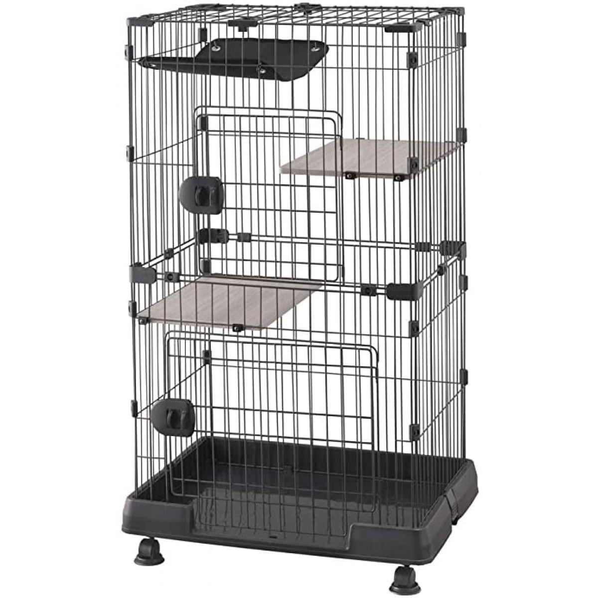 【I】【代引不可】アイリス　ミニキャットケージ　ハンモック付き　ＰＭＣＣ－１１５Ｈ　マットグレー【北海道沖縄離島不可】