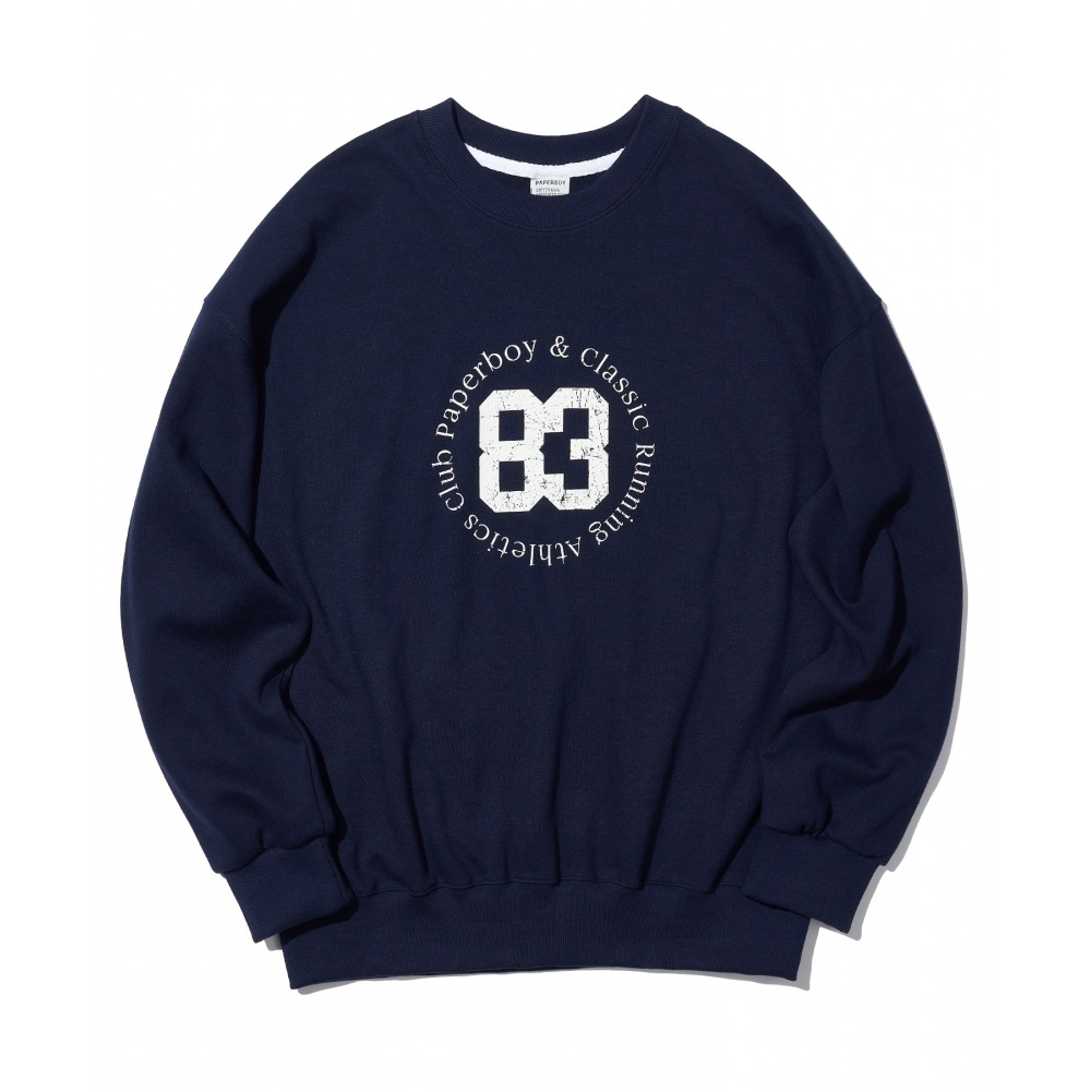 ペーパーボーイビギニング 83 スウェットシャツ-ネイビー