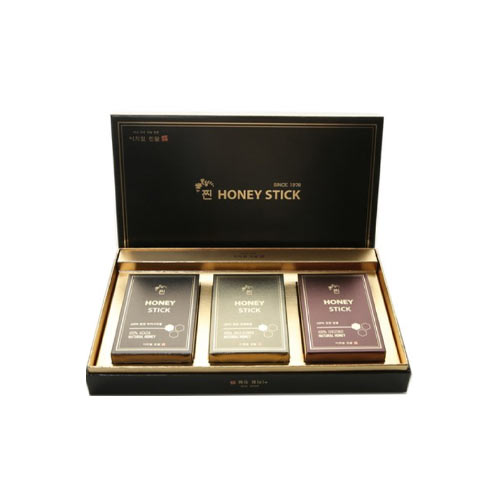 100%韓国産天然蜂蜜蒸しハニースティック3種蜂蜜ギフトセット40年伝統イヒチョル真蜂蜜