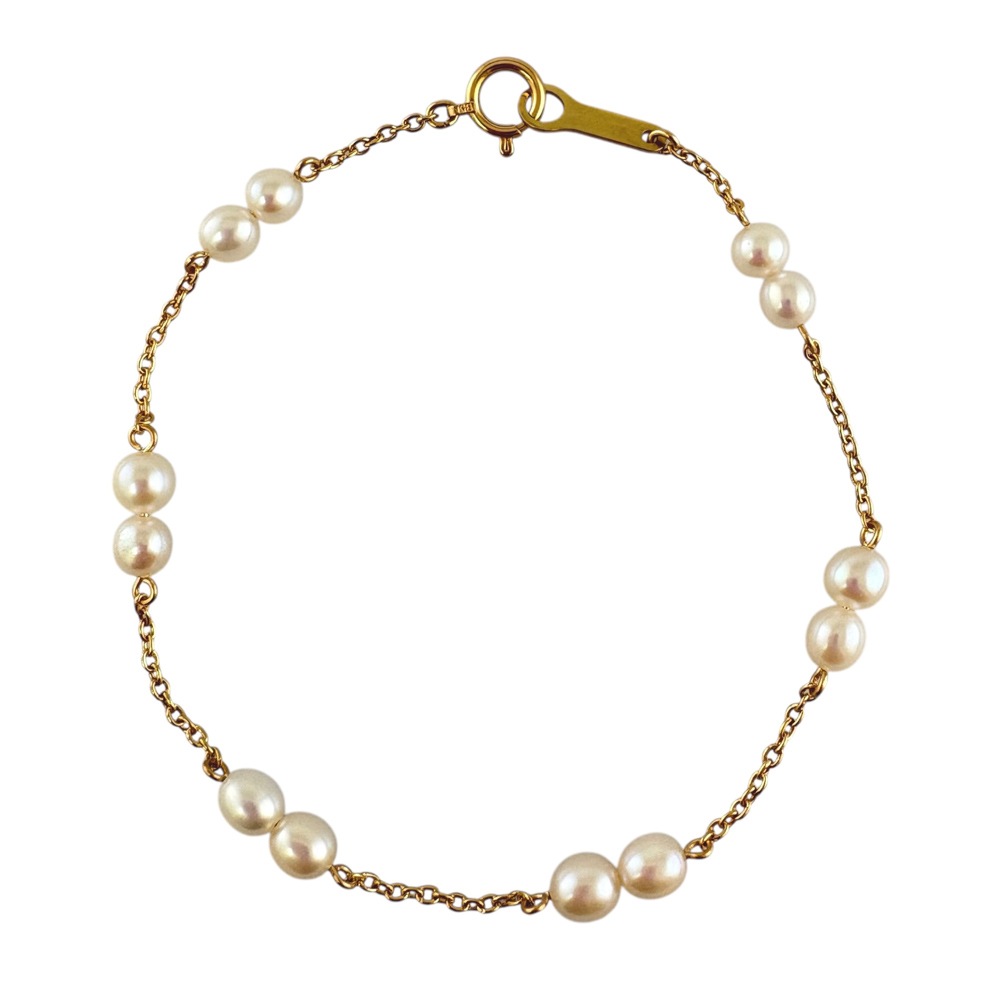 タサキ ブレスレット 18金 K18イエローゴールド パール TASAKI 中古 美品