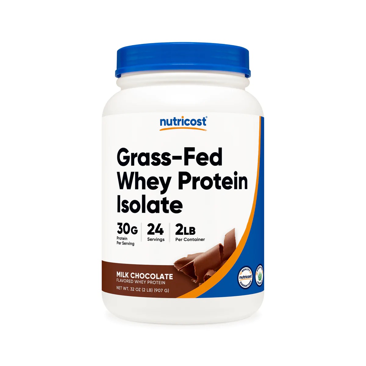 [USA] Nutricost ニュートリコスト Grass-Fed Whey Protein Isolate Powder Chocolate (2 LB)