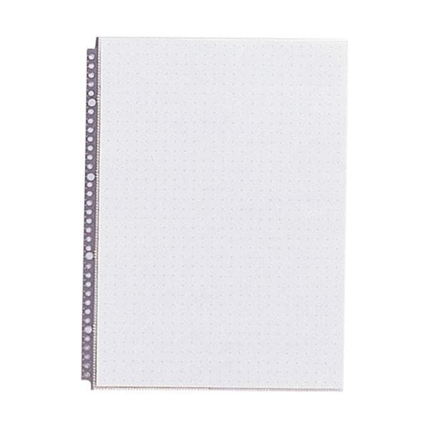 （まとめ）リヒトラブルポ・リーンフォース・クリヤーポケット B4タテ 2・4・36穴 グレー N-2007 1パック(10枚) (×10セット)