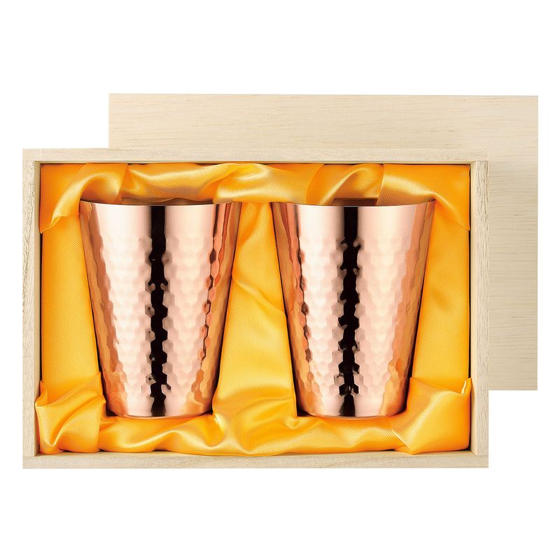 アサヒ タンブラー 2個セット 350ml 日本製 純銅 ステンレス25倍の熱伝導率 よく冷える 冷え持続 保温 職人が丁寧に手磨きをした逸