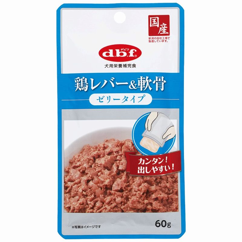 （まとめ買い）デビフペット デビフ 鶏レバー＆軟骨 ゼリータイプ 60g 犬用フード [x36]