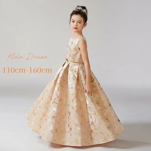 子供 ピアノ 発表会 ピアノ発表会 中学生 ワンピース 女の子 ロングドレス 結婚式 ジュニア ピアノ発表会ドレス コンクール ノースリーブ パーティードレス イブニングドレス 7,960円