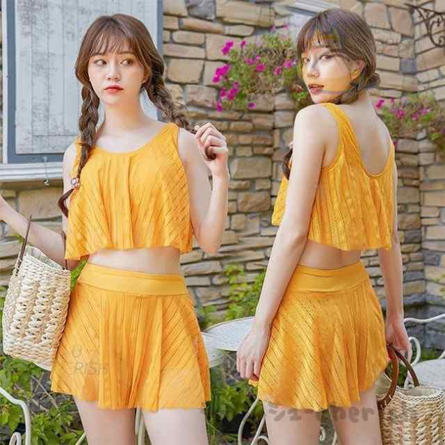 水着 2点セット スイムウェア レディース ショートパンツ セパレート カップ付き 卒業式 7,142円